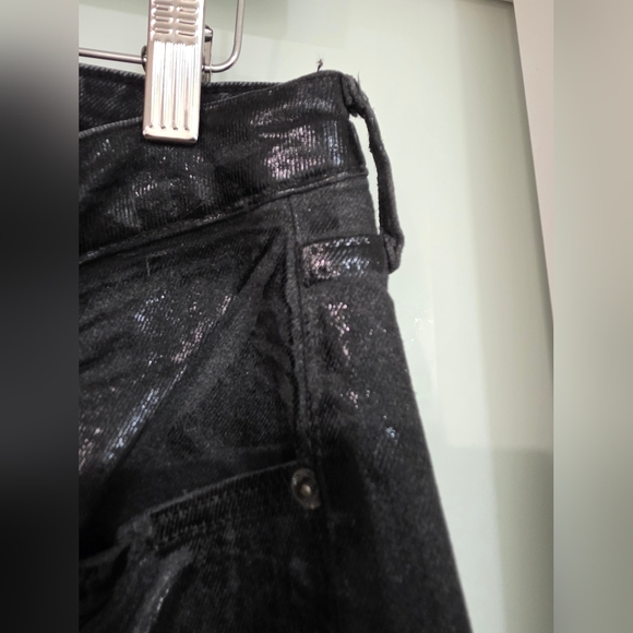 NWT Zara Black Wax-Coated Slim Jeans – Size US 4 - Picture 12 of 16